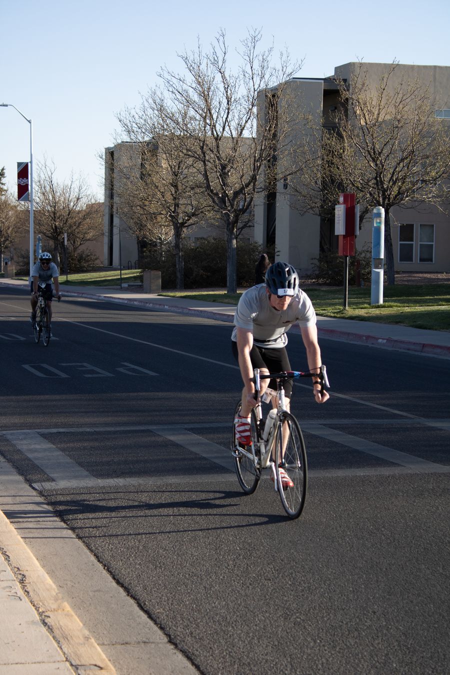 Colin biking at the lobo triathlon